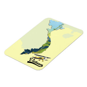 Magnet Flexible Carte de voyage Vietnam