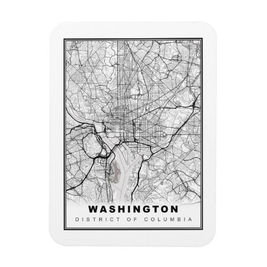 Magnet Flexible Carte de Washington (Vertical)