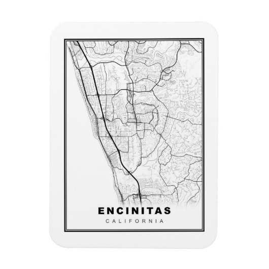 Magnet Flexible Carte d'Encinitas (Vertical)