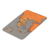 Magnet Flexible Carte des anciens comtés de Grèce (Côté Gauche)
