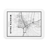 Magnet Flexible Carte des chutes Wichita (Horizontal)