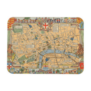 Magnet Flexible Carte des enfants de Londres, Angleterre