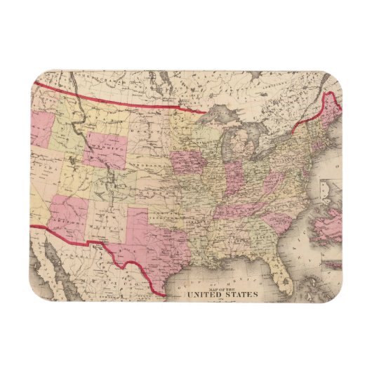 Magnet Flexible Carte des États-Unis 5 (Horizontal)