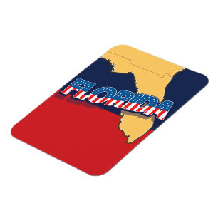 Magnet Flexible carte des étoiles et des bandes de Floride