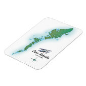 Magnet Flexible Carte des Hébrides Ecosse (Côté Gauche)