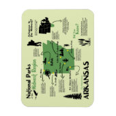 Magnet Flexible Carte des parcs nationaux de l'Arkansas (Vertical)