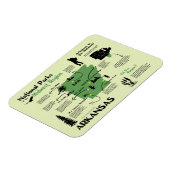 Magnet Flexible Carte des parcs nationaux de l'Arkansas (Côté Gauche)