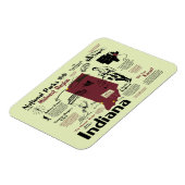 Magnet Flexible Carte des parcs nationaux de l'Indiana (Côté Gauche)