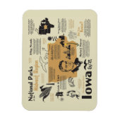 Magnet Flexible Carte des parcs nationaux de l'Iowa (Vertical)