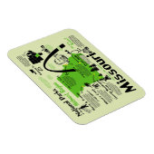 Magnet Flexible Carte des parcs nationaux du Missouri (Côté Droit)