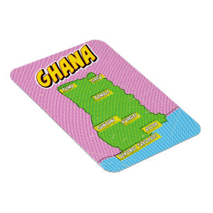 Magnet Flexible Carte des voyages au Ghana