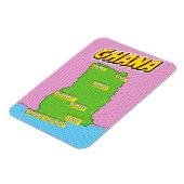 Magnet Flexible Carte des voyages au Ghana (Côté Gauche)