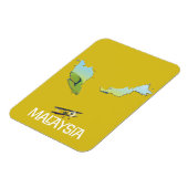 Magnet Flexible Carte des voyages en Malaisie (Côté Gauche)