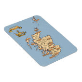 Magnet Flexible Carte des voyages illustrée de l'Écosse (Côté Droit)