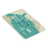 Magnet Flexible Carte Doodle Des États-Unis (Côté Droit)