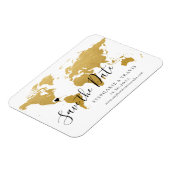 Magnet Flexible Carte d'or Mariage de destination Enregistrer la d (Côté Gauche)