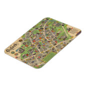 Magnet Flexible Carte d'Oxford, Angleterre (Chemins de fer britann (Côté Gauche)