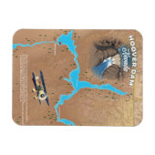 Magnet Flexible Carte du barrage Hoover Nevada (Horizontal)
