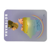 Magnet Flexible Carte du Botswana (Horizontal)