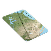 Magnet Flexible Carte du chemin d'Eclipse solaire 2017 (Côté Droit)