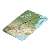Magnet Flexible Carte du chemin d'Eclipse solaire 2017 (Côté Gauche)