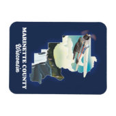 Magnet Flexible carte du comté de Washington Maine (Horizontal)