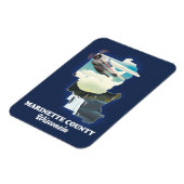 Magnet Flexible carte du comté de Washington Maine (Côté Gauche)