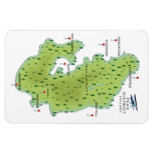 Magnet Flexible Carte du district de Peak Angleterre (Horizontal)