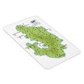 Magnet Flexible Carte du district de Peak Angleterre (Côté Droit)