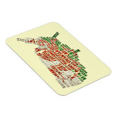 Magnet Flexible Carte du dragon rouge gallois américain Flexi Magn (Côté Droit)