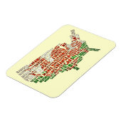 Magnet Flexible Carte du dragon rouge gallois américain Flexi Magn (Côté Gauche)