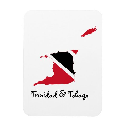 Magnet Flexible Carte du drapeau de Trinité-et-Tobago (Vertical)