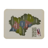 Magnet Flexible Carte du Grand-Duché de Luxembourg (Horizontal)