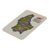 Magnet Flexible Carte du Grand-Duché de Luxembourg (Côté Gauche)