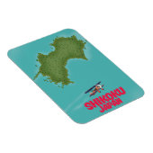 Magnet Flexible Carte du Japon de Shikoku (Côté Droit)