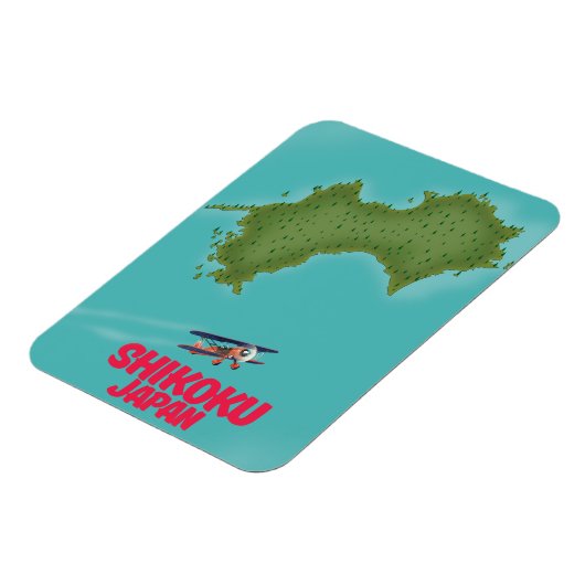 Magnet Flexible Carte du Japon de Shikoku (Côté Gauche)