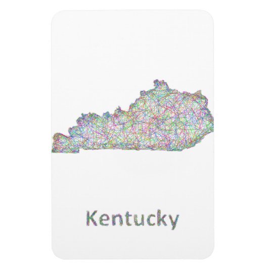 Magnet Flexible Carte du Kentucky (Vertical)
