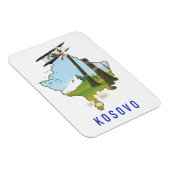 Magnet Flexible carte du Kosovo (Côté Droit)