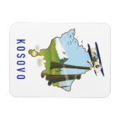 Magnet Flexible carte du Kosovo (Horizontal)