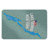 Magnet Flexible Carte du lac George New York (Horizontal)