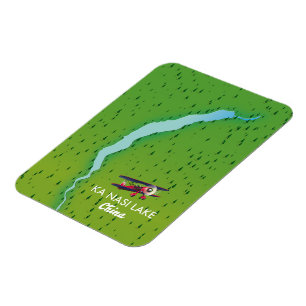 Magnet Flexible Carte du lac Ka Nasi en Chine
