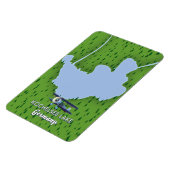 Magnet Flexible Carte du lac Kochelsee, Allemagne (Côté Gauche)