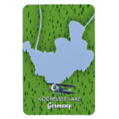 Magnet Flexible Carte du lac Kochelsee, Allemagne (Vertical)