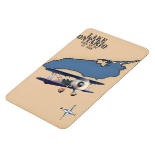 Magnet Flexible Carte du lac Ontario États-Unis Canada