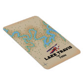 Magnet Flexible Carte du lac Travis Texas (Côté Droit)