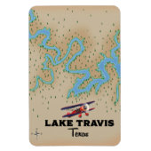 Magnet Flexible Carte du lac Travis Texas (Vertical)
