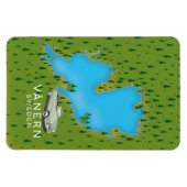 Magnet Flexible carte du lac Vänern en Suède (Horizontal)