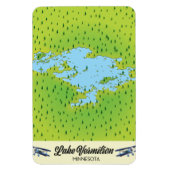 Magnet Flexible Carte du lac Vermilion Minnesota (Vertical)