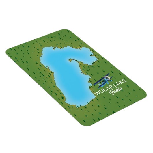 Magnet Flexible Carte du lac Wular en Inde (Côté Droit)