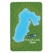 Magnet Flexible Carte du lac Wular en Inde (Vertical)